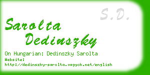 sarolta dedinszky business card